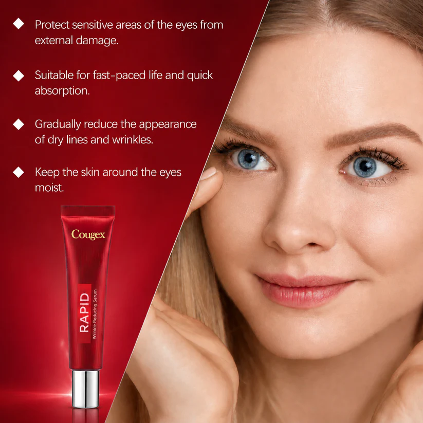 Effective in One Minute - Cougex™ Rapid Wrinkle-Reducing Serum for Wrinkles, Bags & Dark Circles