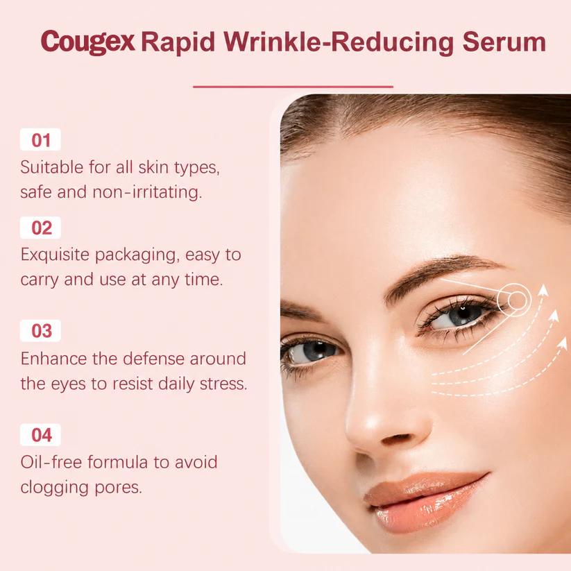 Effective in One Minute - Cougex™ Rapid Wrinkle-Reducing Serum for Wrinkles, Bags & Dark Circles