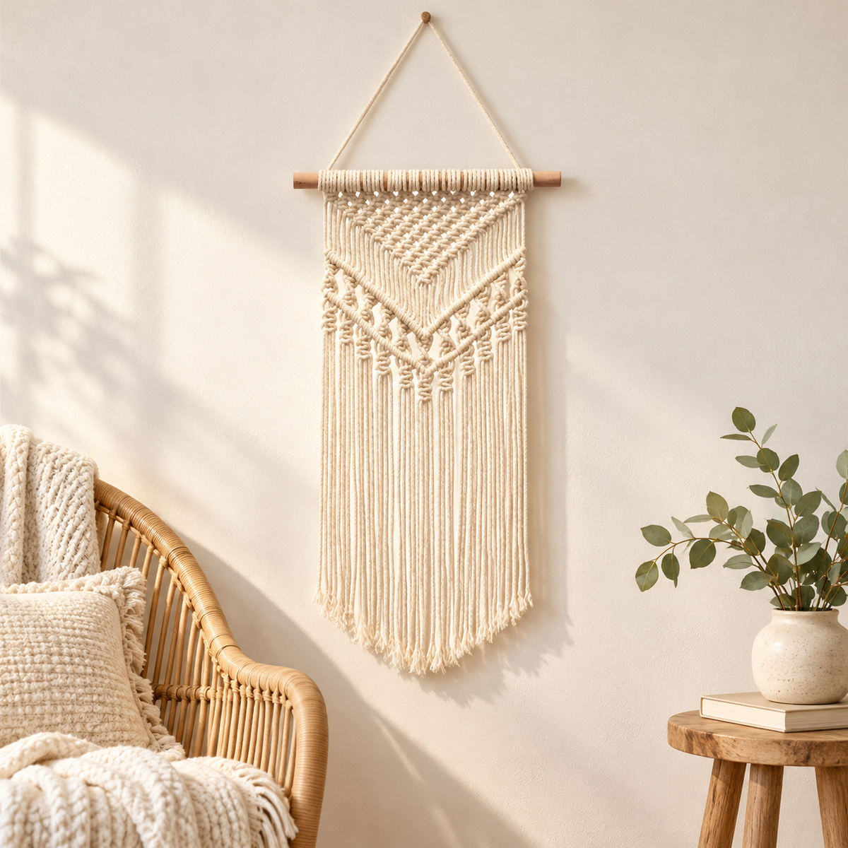 Boho Handwoven Macrame Wall Hanging Tapestry