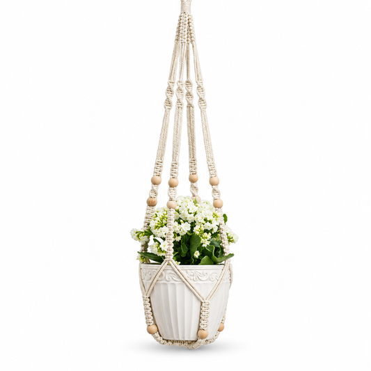 Decorative Handwoven Macrame Plant Hanger for Indoor Home Decor