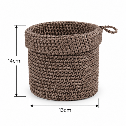 Handwoven Crochet Storage Basket for Home Organization