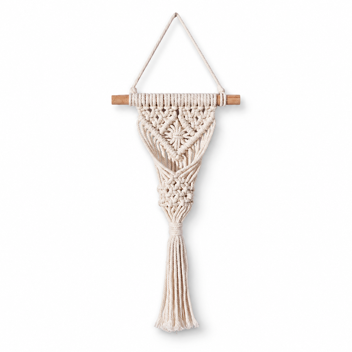 Handwoven Macrame Wall Hanging Flower Pocket